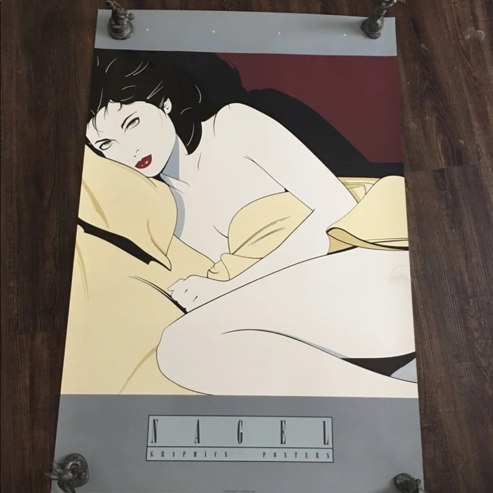 Vintage litheograph of a drawing by Patrick Nagel